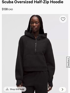Lululemon Oversized Scuba Half-Zip Hoodie